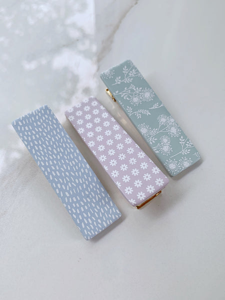 Small Hair Clip in Pale Blue