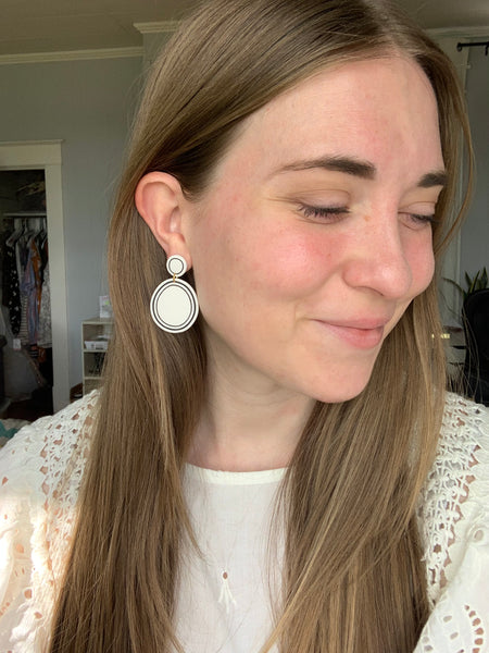 Evelyn Earring in White