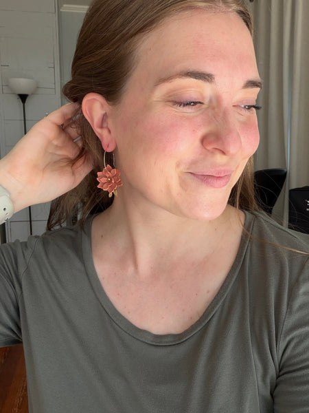 Belle Earring in Rust