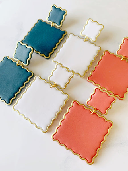 Cora Earring in White/Gold