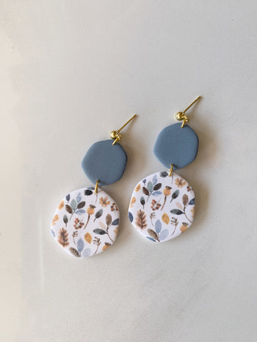Constance Dangle Earring in Autumn Floral
