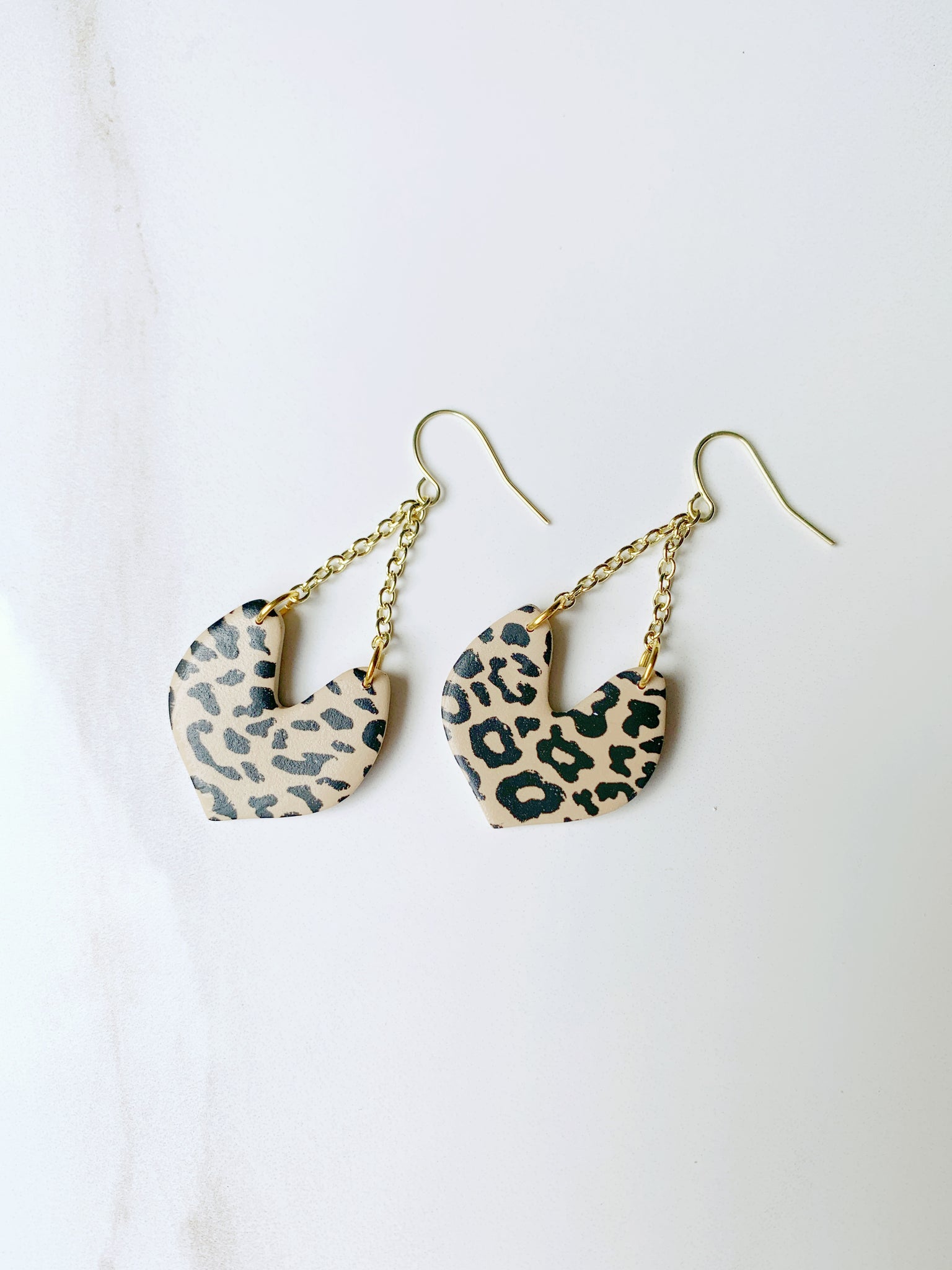 Alina Painted Earring in Leopard