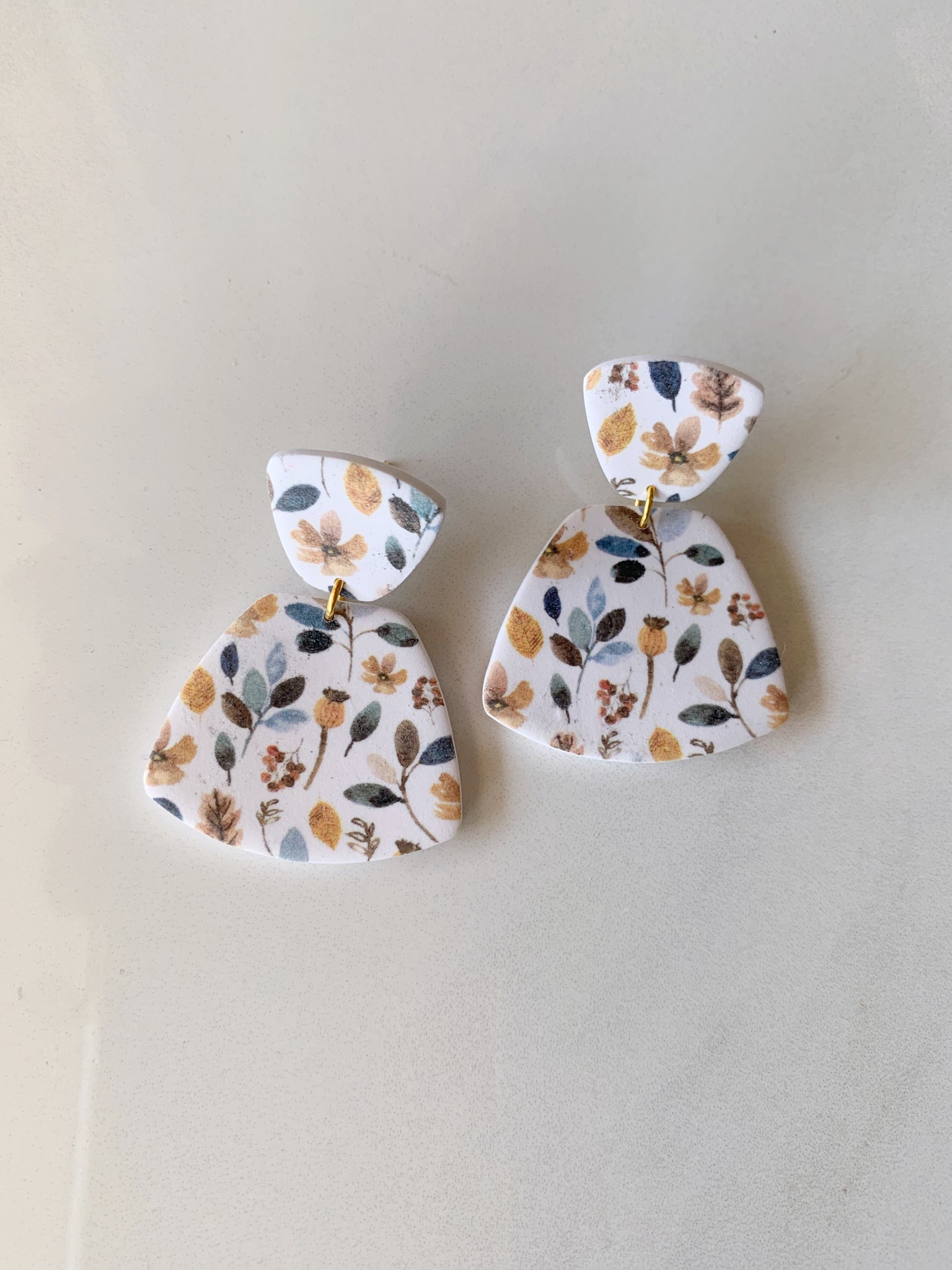 Phoebe Earring in Autumn Floral