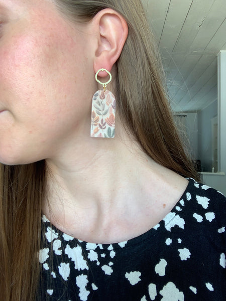 Claire Earring in Autumn Floral