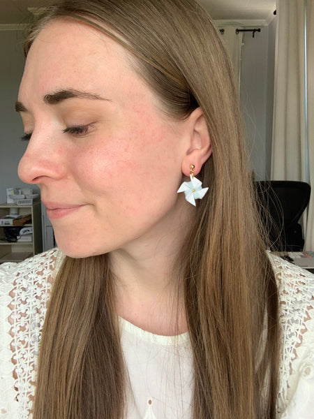 Pinwheel Earring in Sky Blue