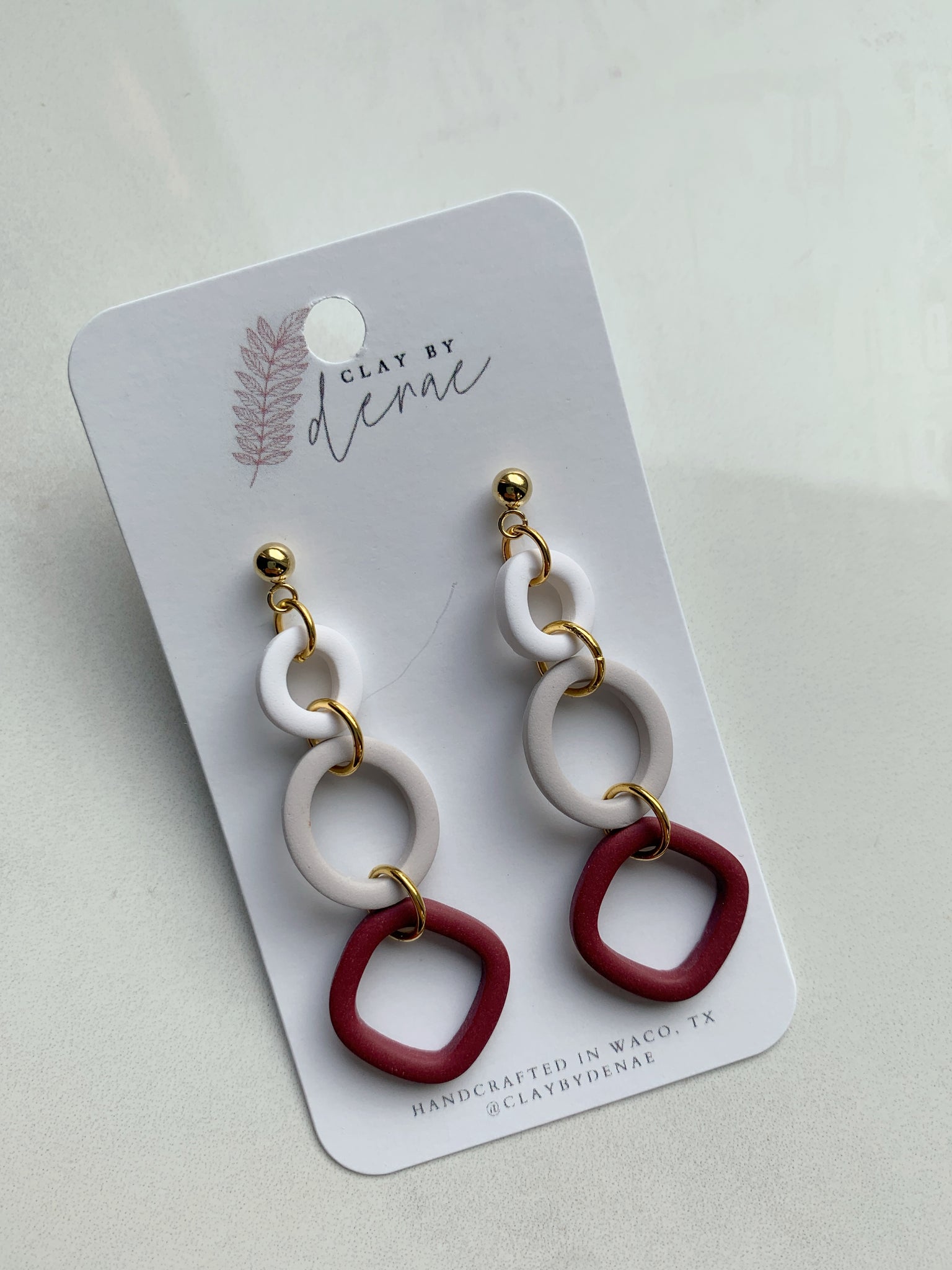 Elodie Earring in Burgundy