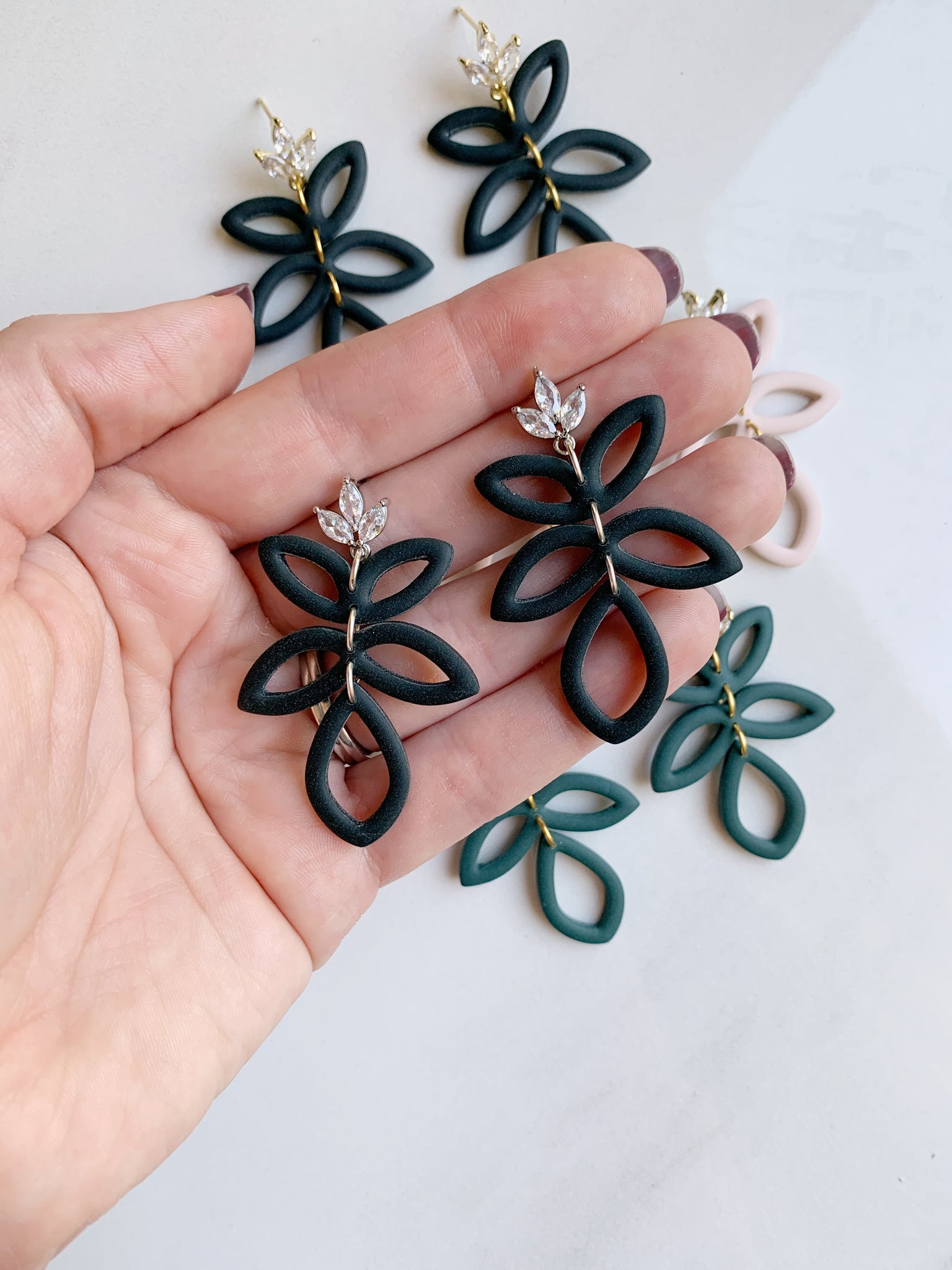 Emery Earring in Black/Silver