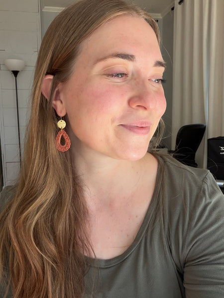 Vintage Teardrop Earring in Green