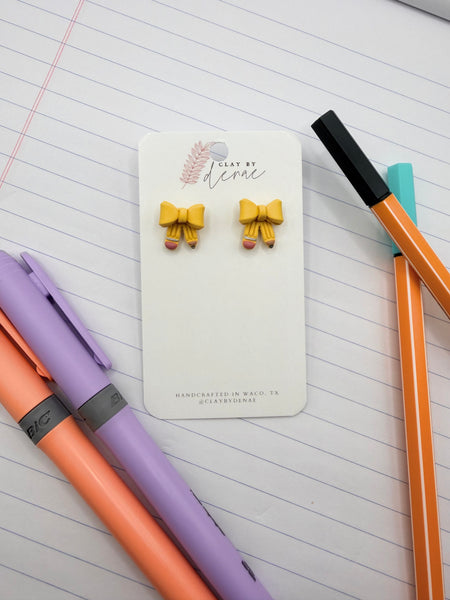 Pencil Bow Stud