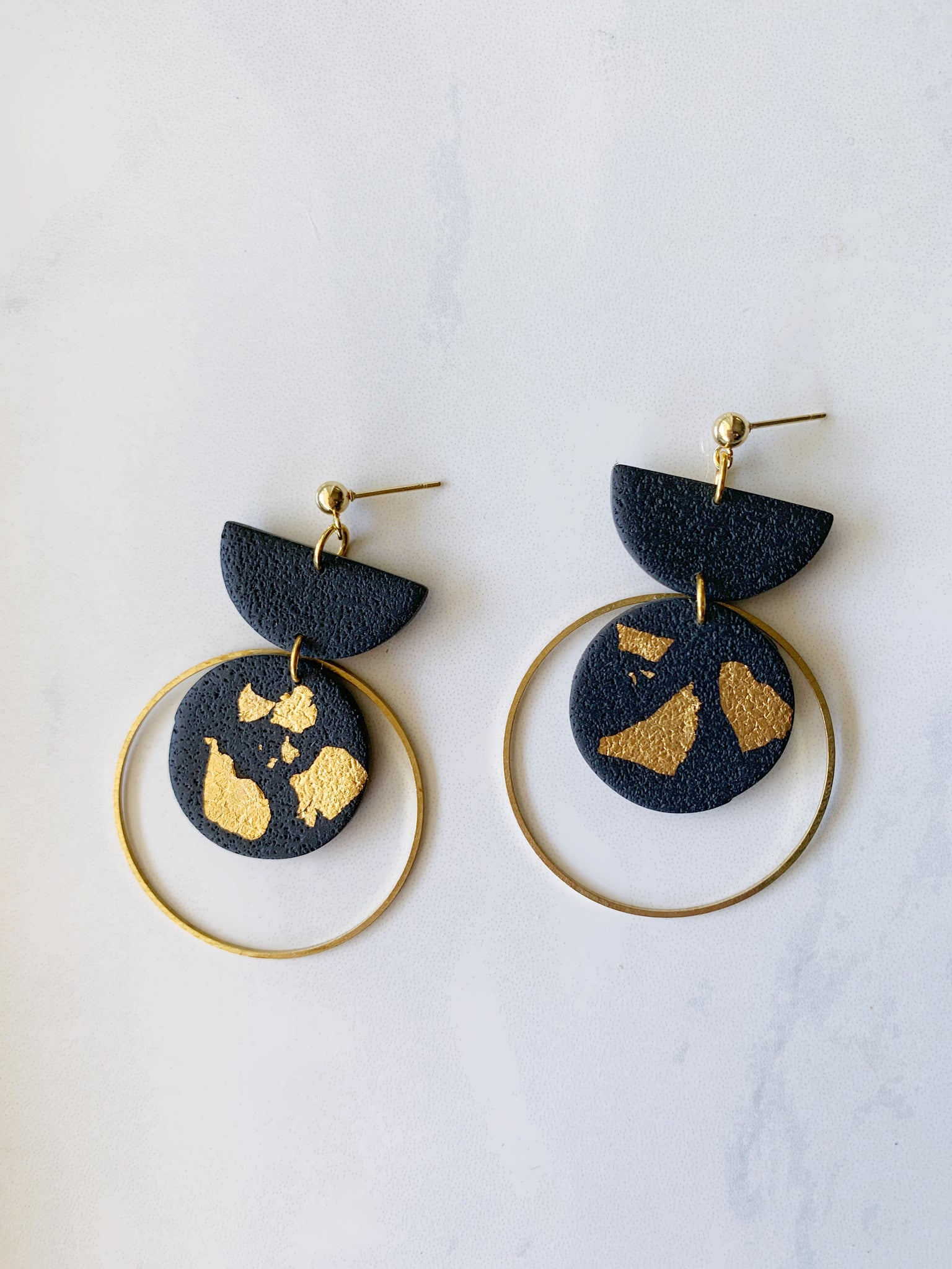 Brooklyn Earring in Black/Gold