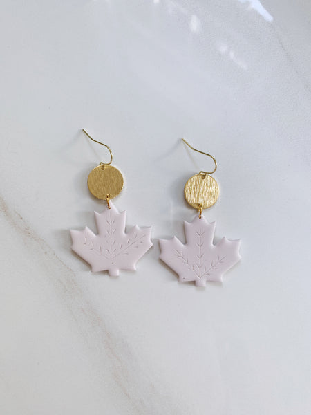 Maple Drop Earring in Cream