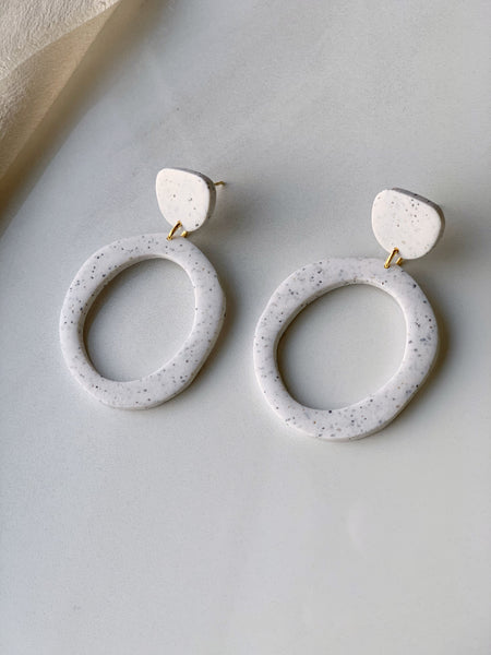 Eden Earring in White Granite