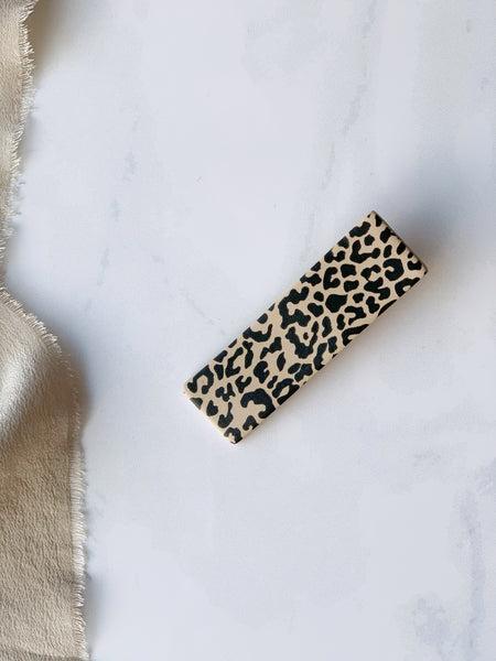 Small Hair Clip in Leopard