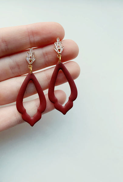 Nadia Earring in Red/Gold