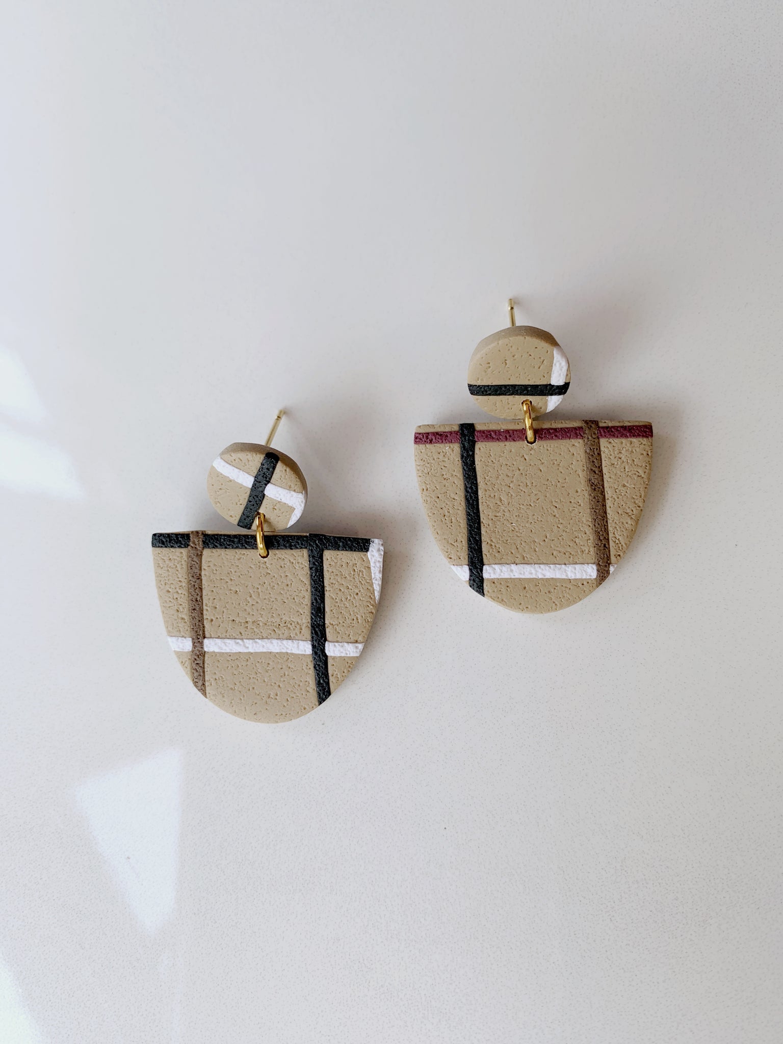 Addison Drop Earring in Plaid